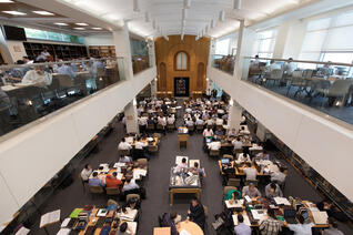Inside of Glueck Beit Midrash